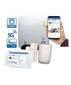 Alula Connect+ Standard Kit with Hub, Touchscreen Keypad, Verizon Cellular, 3 Wireless Door/Window, Wireless Motion