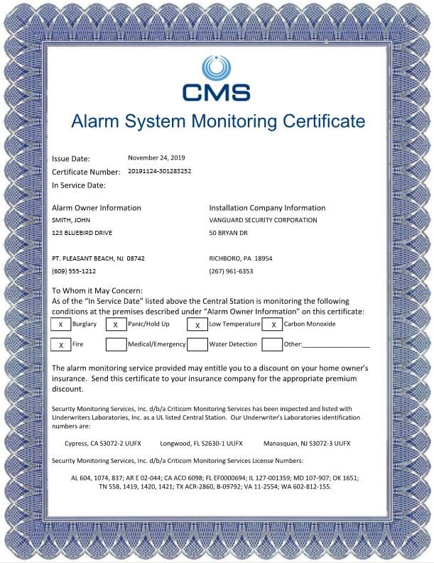 central station alarm monitoring